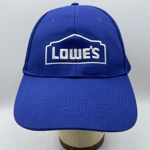 Lowes Hat Adult Strapback Blue Mesh Back Baseball Cap Employee Worker Uniform