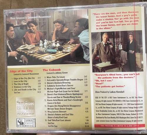 Leonard Rosenman The Cobweb Edge Of The City CD - New Sealed - Picture 2 of 2