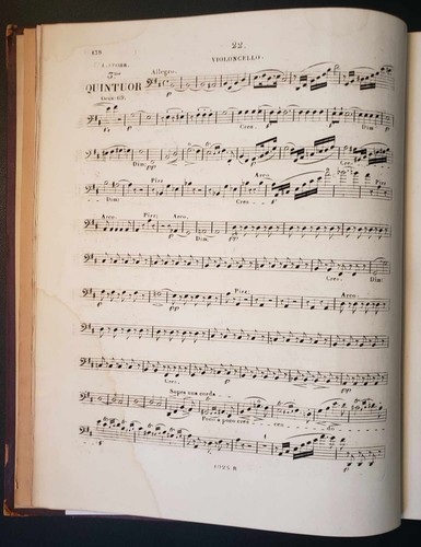 25 x Quintette von Louis Spohr / George Onslow 1815-1877 - Violoncello-Stimme! - Bild 4 von 10