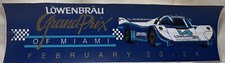 '85 Lowenbrau Grand Prix of Miami #14 Porsche Holbert Calcomanía Original NUEVA
