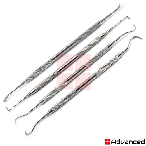 4 Stück Dental Parodontal Scaler subgingival Zahnschuppen Hygiene doppelseitig - Bild 1 von 5