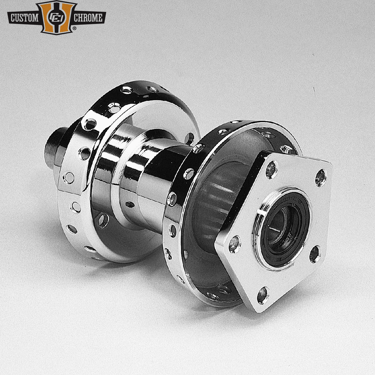 ハーレー　フォグランプ　トリム　クローム Chrome Hub Front Wheel Single Disc FitFor Harley Softail 1984-1999