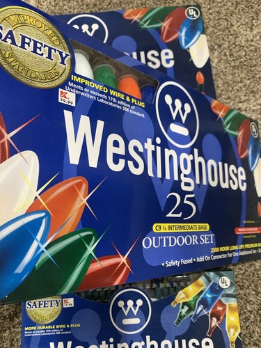 2 luces grandes de Navidad multicolores Westinghouse. 25’ C9. 1 Caja 100 Mini - Imagen 5 de 7