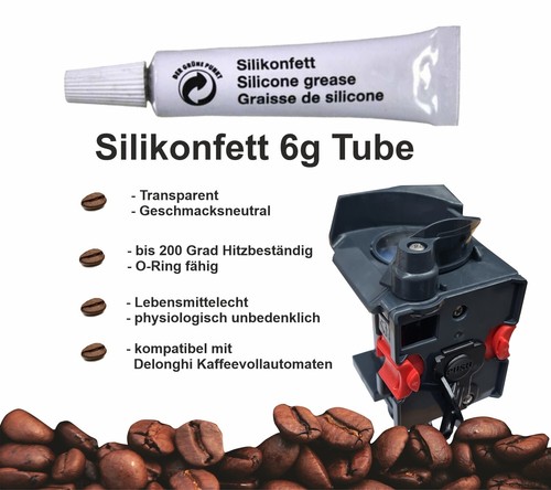 Pflegeset 3x Dichtung und 1x Silikonfett passend für DeLonghi Kaffeevollautomat - Bild 2 von 4