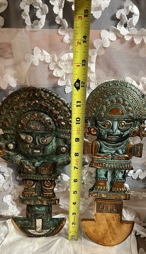 Vtg Inca Peru Peruvian Tumi Good Luck Dagger Knife Wall hanging Art LOT of 2 - Picture 6 of 7