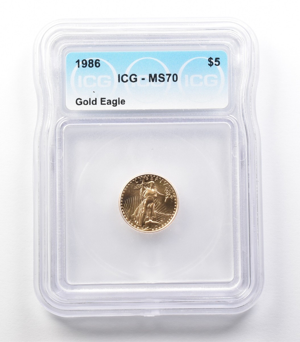 【特選品】ハーフイーグル５ドル金貨１９８６年 本日のアメリカ 1/10oz イーグル金貨 5ドル K22(22金)の買取価格