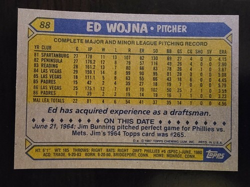 1987 Topps Baseball Pick A Card #1- #204 Complete Your Set - Picture 175 of 403