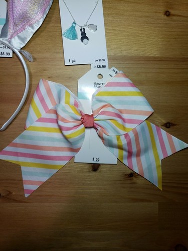 Easter 2 Hair Bows, 1 Headband, 3 Pcs Bracelet, 1 Necklace, NWT🐰🌸🐣Celebrate - Picture 6 of 6