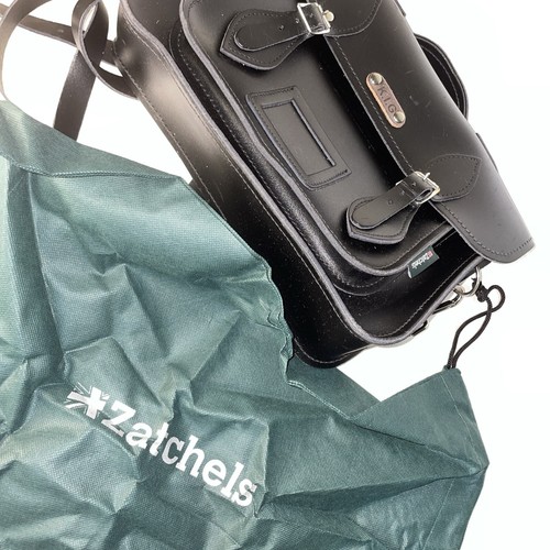 Bolso bandolera mensajero Zatchels 13"" marrón oscuro ver arañazos - Imagen 10 de 11