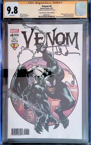 Venom V3 #6 (2017, Marvel) CGC 9.8 firmado por Todd Nauck - variante Legends Comics - Imagen 1 de 4