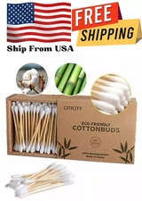 Wood Sticks Cotton Swabs 100% Cotton Tips Wooden Applicator Double Q Tip 200 Pcs