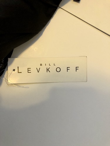 Bill Levkoff schwarz Satin Cabrio Brautjungfernkleid Größe 6 Damen formell neu mit Etikett - Bild 2 von 9