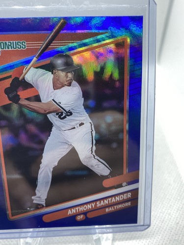 2021 Donruss Baseball Base Holo Blue #209 Anthony Santander Baltimore Orioles SP - Picture 3 of 6