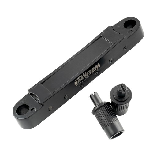 Wilkinson M Black 52mm 2-3/64" Wide Tune-O-Matic Bridge For Les Paul SG Guitar - Picture 4 of 6