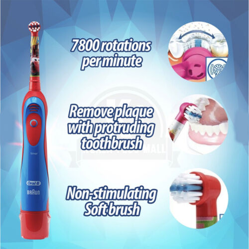 Oral-B Electric Toothbrush Rotation Replaceable Kid Brush Clean Timer Waterproof - Picture 2 of 18