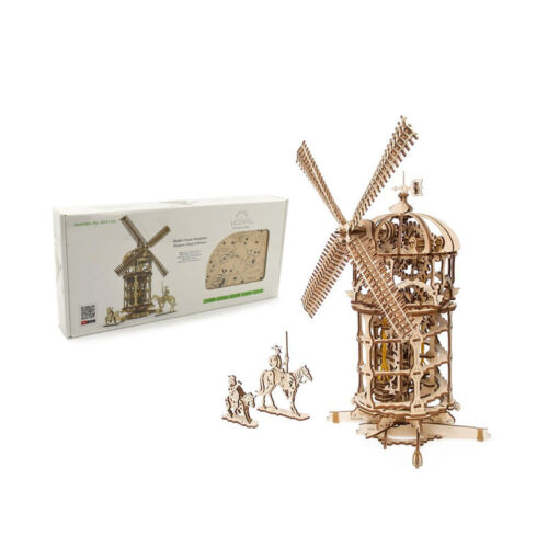 Ukraine Made UGears Tower Windmill Wooden Mechanical 3D Puzzle Model Kit - Picture 2 of 2