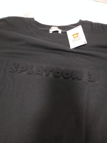 Camiseta Splatoon 3 Nintendo BANDAI Estampado Gráfico Talla L Negro Juego Japón - Imagen 3 de 5