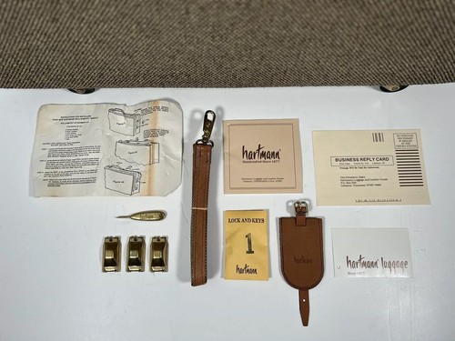 Set bagagli vintage Hartmann 26"" + 24"" in tweed e cintura in pelle superbo - Foto 3 di 24