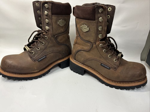 Harley-Davidson Women 8 1/2 Lace up/Zip Logger Motorcycle Riding Boots D87088 - Picture 7 of 10