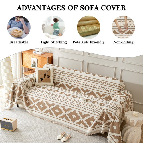 Boho Couchbezug Sofabezug Couch Loveseat Decke Schonbezug Schoner - Bild 34 von 68