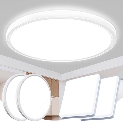 LED Panel Ceiling Light Ultra Thin Flush Mount Kitchen Home Kitchen Fixture Lamp - Picture 1 of 23