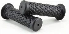 Motorcycle Hand Grips, 7/8" Vintage Non-Slip Rubber Handlebars, Soft Motorbik...