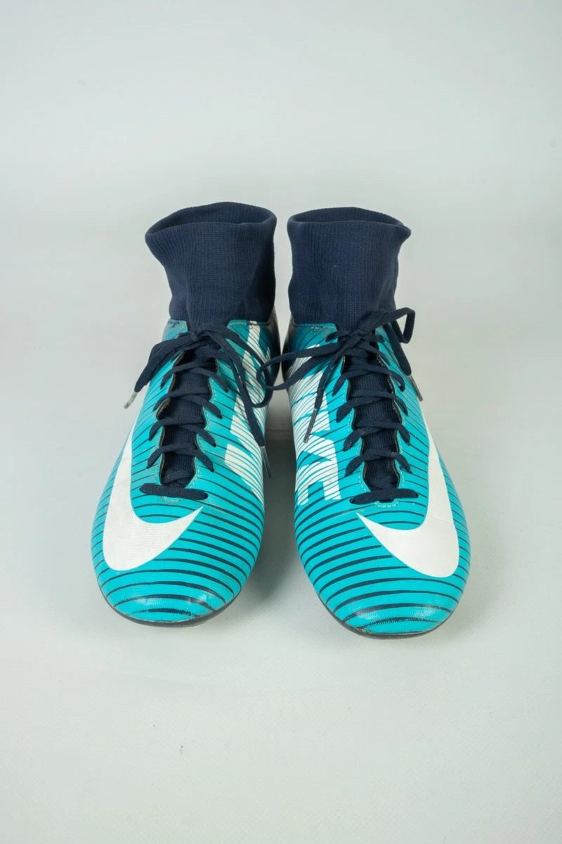 Nike Mercurial Football Boots Blue Sneaker Shoes Size 42 US 8.5