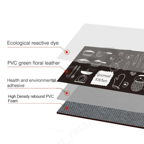Kitchen Mat Waterproof Anti-Oil Non-Slip Home Door Floor Rug Carpet Easy Clean 2 - Picture 2 of 35