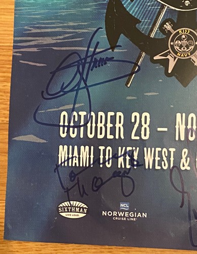 Kiss Cruise 2013 Hand Signed Poster Paul Stanley Gene Simmons  Authentic - Picture 5 of 12