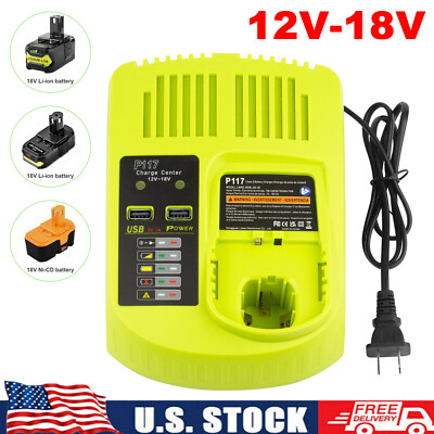 #ad #ad P117 Fast Charger For RYOBI For One Plus P108 18V High Capacity Lithium Battery $18.99