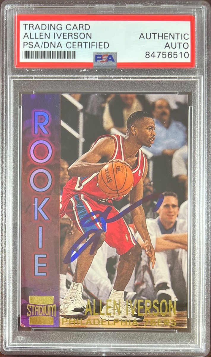 その他 Allen Iverson rc auto topps Allen Iverson auto RC 1997 Topps Stadium Club #R16