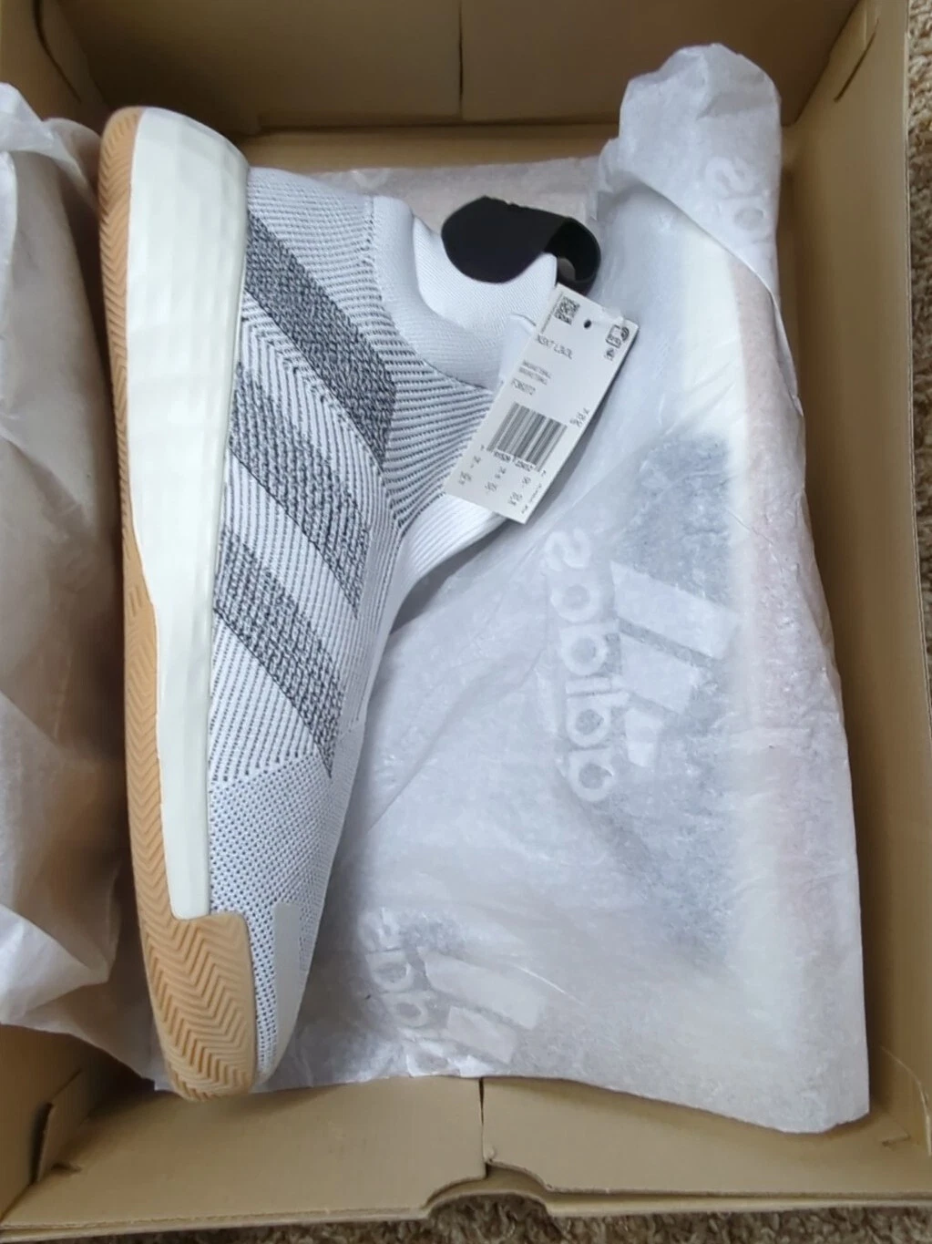 Nuove scarpe da basket Adidas F36272 da uomo N3xt L3v3l gomma bianca sporca taglia 14 5