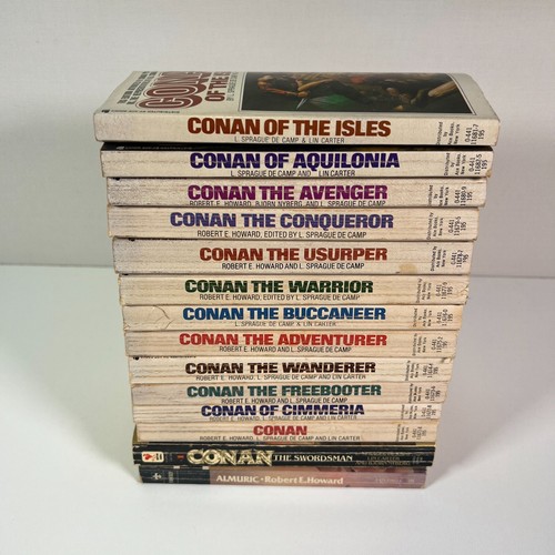 Conan Robert E. Howard Vtg Fantasy Mass Paperback Ace Book Set 1967 (1-12) Lot