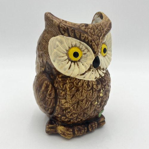 Vintage Ceramic Owl Planter by My-Neil 1960s VTG Made in Taiwan 6in - Picture 6 of 14