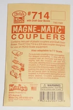 Kadee HOn3 / TT scale #714 magne-matic couplers (black)