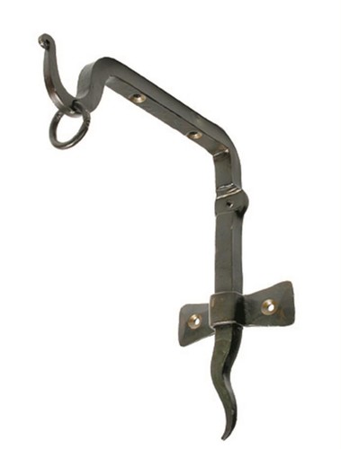 Handgefertigte Regalhalterung + Ring Mobiltopf Wandaufhänger Schmiedeeisen Vorhang Haken - Bild 6 von 10