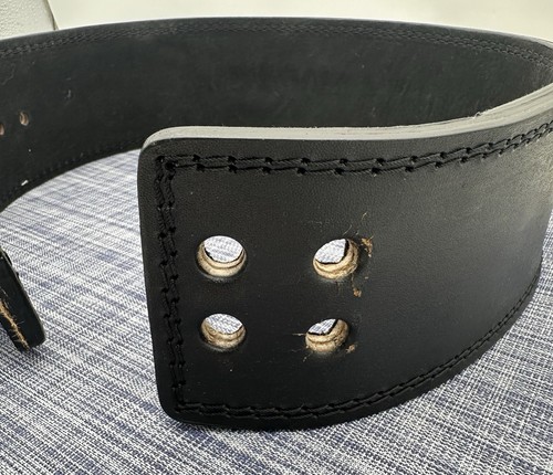 Gymreapers 13mm Leather Black Lever Belt - (M -30-35”) Power Weight Lifting - Picture 8 of 12