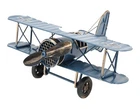 Vintage Airplane Decor, Metal Iron Aircraft Biplane Model Retro Home Decor