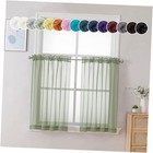  Sheer Curtains 36 Inch Length, Short Voile 42"W x 36"L (Pack of 2) Sage Green
