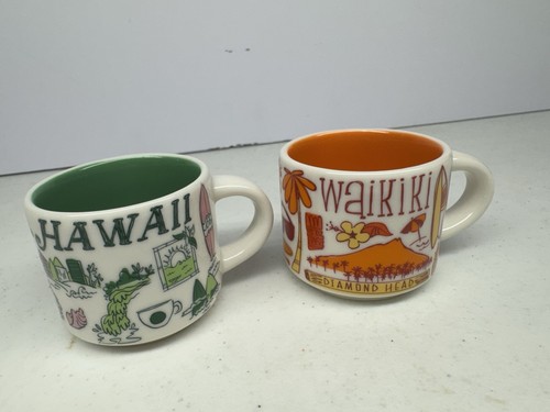 STARBUCKS ORNAMENT HAWAII WAIKIKI BEEN THERE SERIES Espresso Mini Mug 2oz LOT - Picture 2 of 7