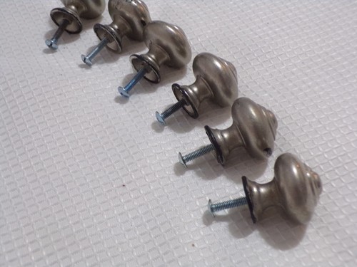 Schubladenknöpfe Silber Vintage 6er Set - 1 3/4" - Bild 3 von 3