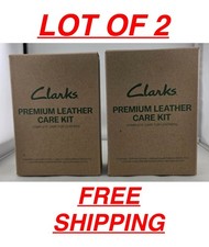 Clarks Premium Leather Care Kit Boxed Gift Set Complete Care All Leathers 2pc