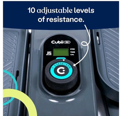 Cubii Go Compact Seated Under Desk Elliptical Built in Display Monitor White - Picture 3 of 4