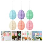  12 Pcs Honeycomb Easter Egg Ornament Hanging Eggs Ornaments for Small Tree