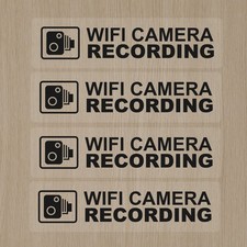 4 x In Car Camera WIFI CCTV Recording Sticker Notice For Car Van Bus Lorry HTVs