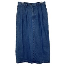 VTG 80s 90s Ruff Hewn Maxi Skirt Denim Western Prairie Cowgirl Boho Womens Sz 14