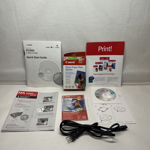 Impresora digital de inyección de tinta fotográfica Canon PIXMA IP4000 rara funciona apenas usada - Imagen 9 de 13