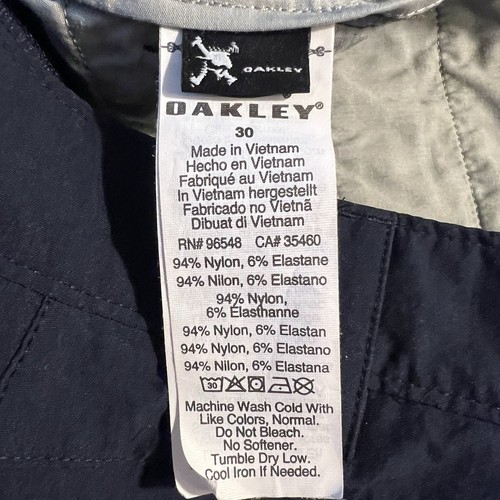 Oakley Take Pro Golf Shorts Sporty Athletic Preppy Lightweight Navy Blue Sz 30 - Picture 8 of 12