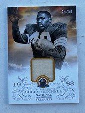 Bobby Mitchell 2013 Hall Of Fame Game Used Patch /50 Induction Class Of 1983