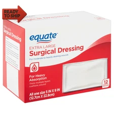 Extra Large Surgical Dressing, 5 in X 9 In, 12 Count